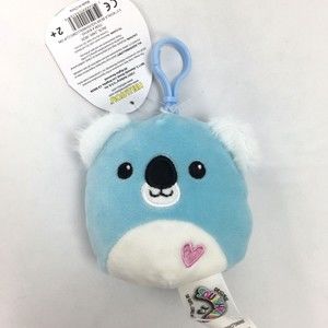 New Squishmallows Paul Valentine's 3.5” Koala Bear Clip On Plush Toy Blue